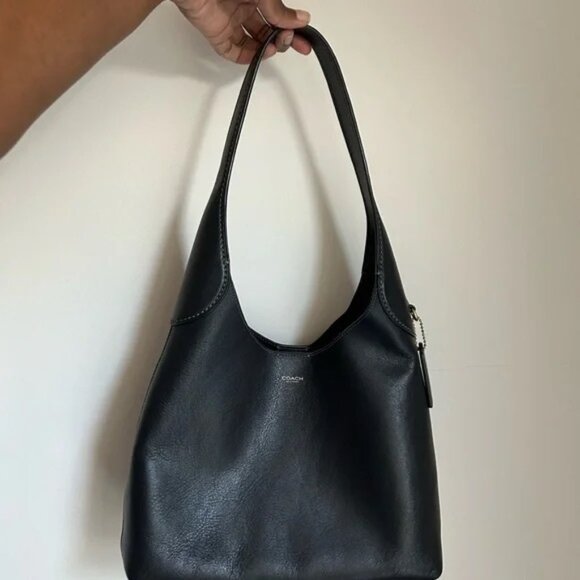 Coach Black Leather Shoulder Bag - Picture 2 of 6